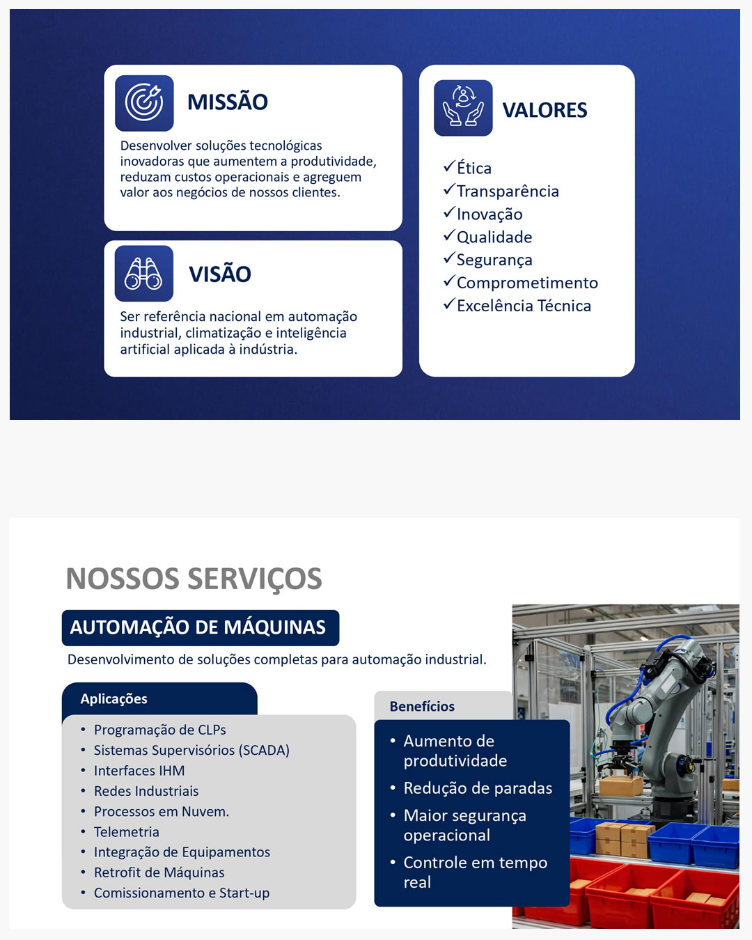 Criação Apresentação Portfólio Empresarial Engenharia Data Force