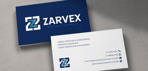 Criação de Logo e Papelaria Zarvex Engenharia e Construção
