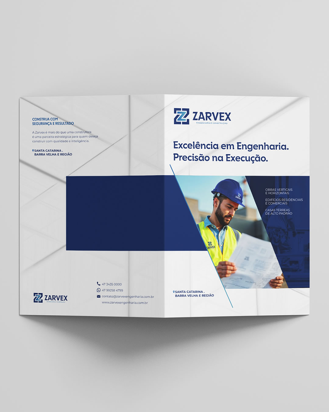 Criação Folder Zarvex Engenharia e Construção